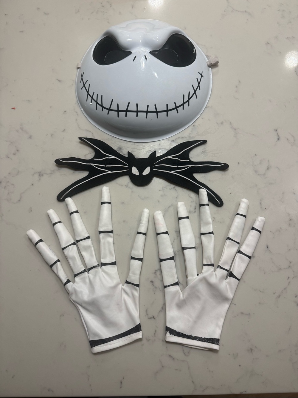 Kids Jack Skellington accessories Set with Mask and Gloves